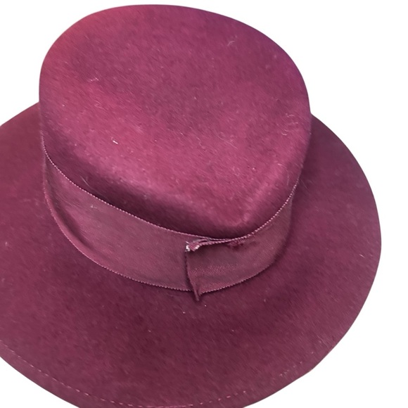 Michael Howard Burgundy red Hat Wool - Picture 10 of 11